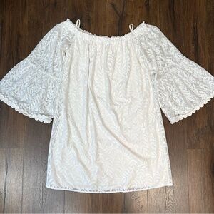 Lilly Pulitzer Nevie Dress Resort White Swirling Leaf Lilly Lace SZ MED
